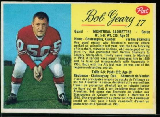 17 Bob Geary